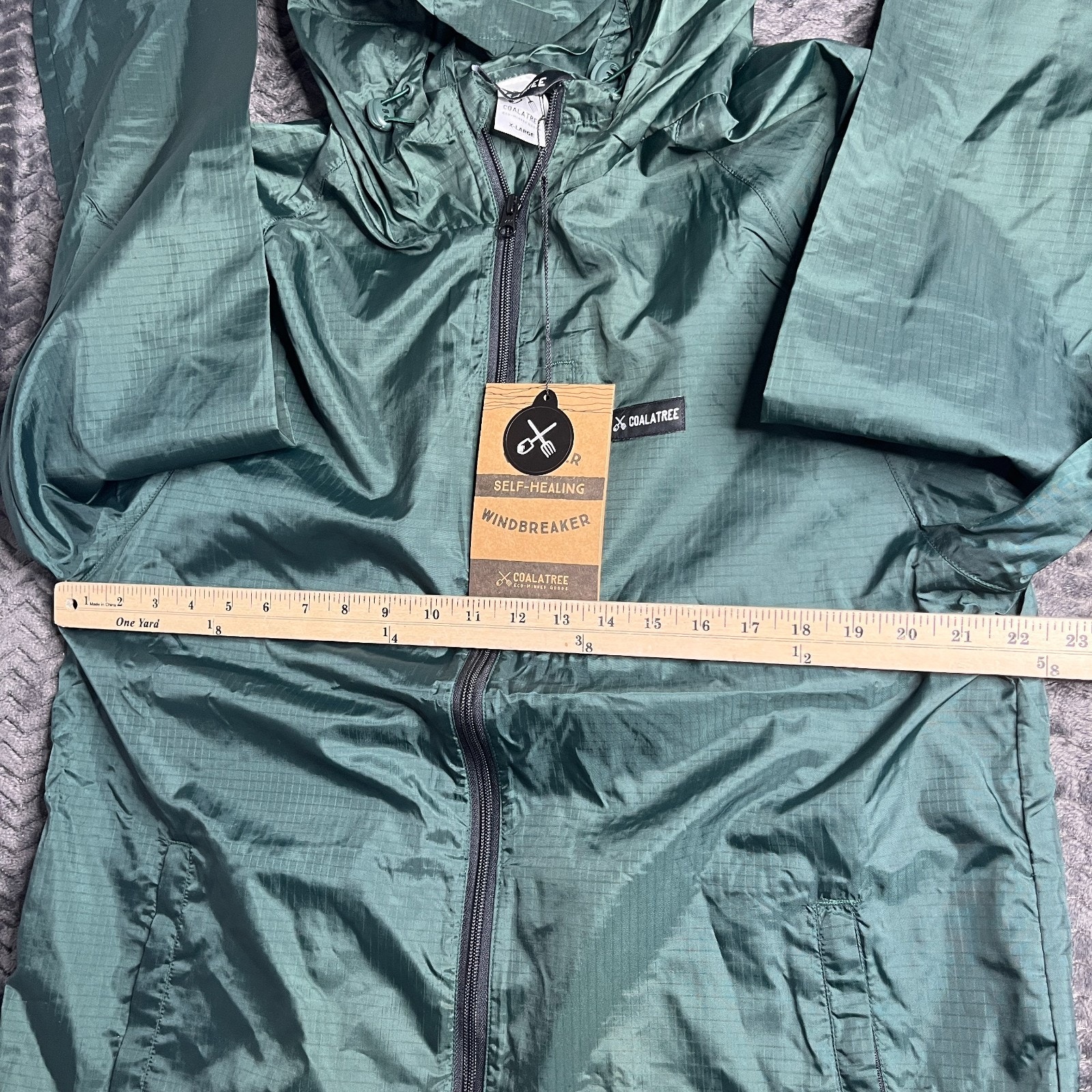 Coalatree Men's Whistler Windbreaker Nylon Jacket Dark Green Size Xl Nwt — image 4 of 7